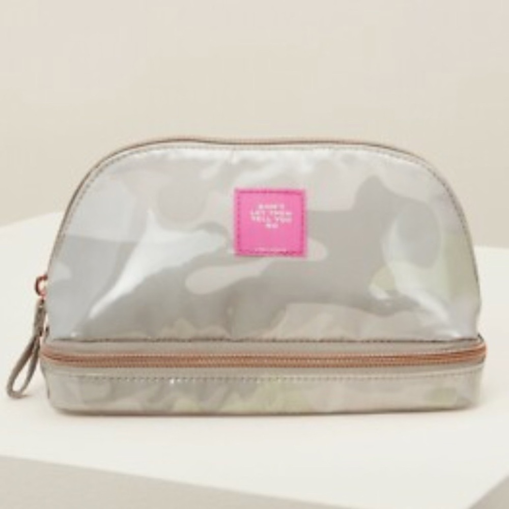 Silver Camouflage Cosmetic Bag